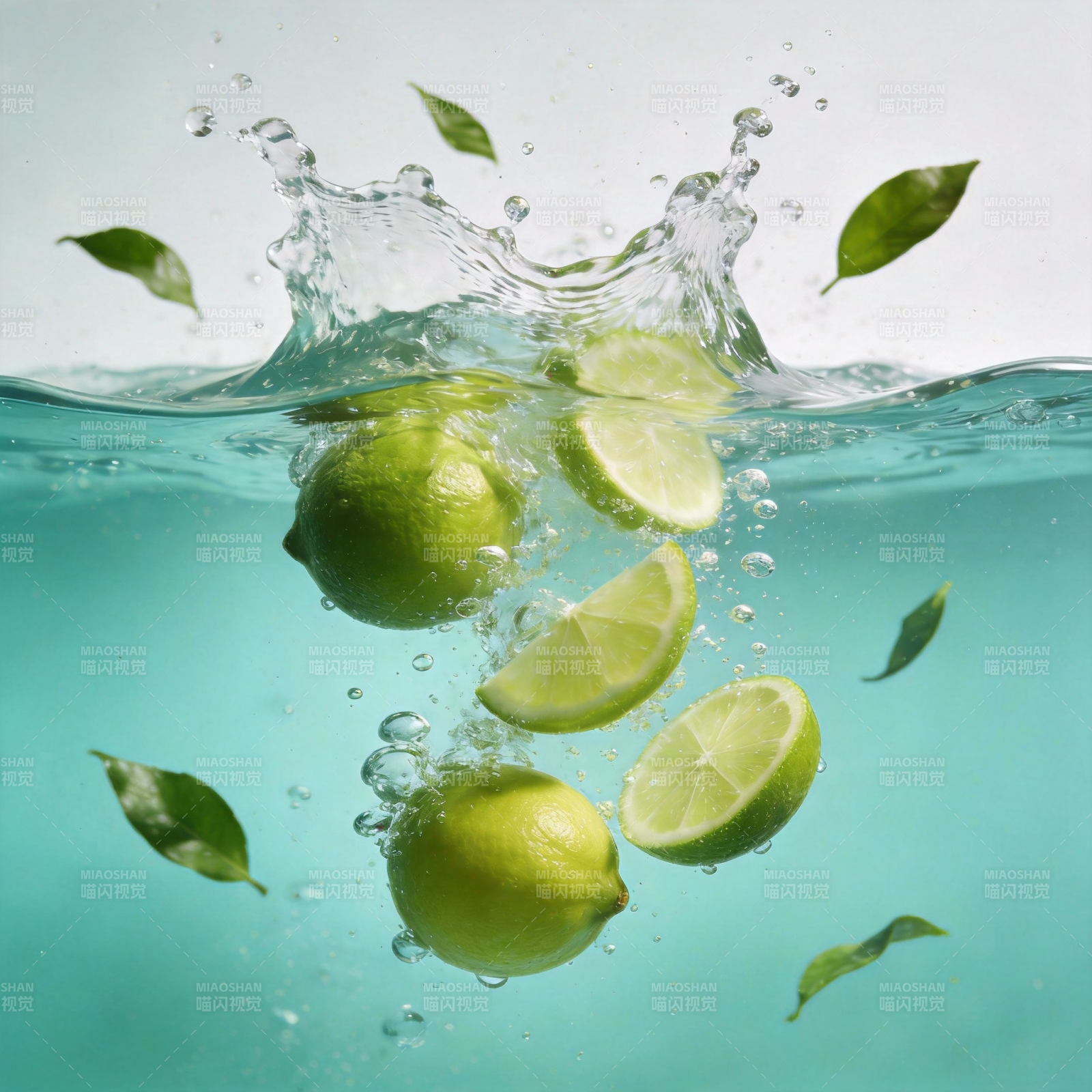 青柠入水瞬间图片
