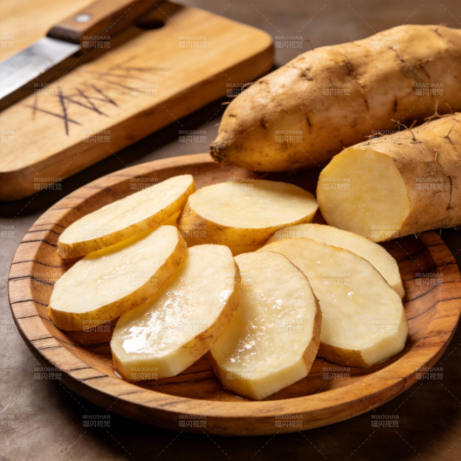 切片红薯摆盘图片