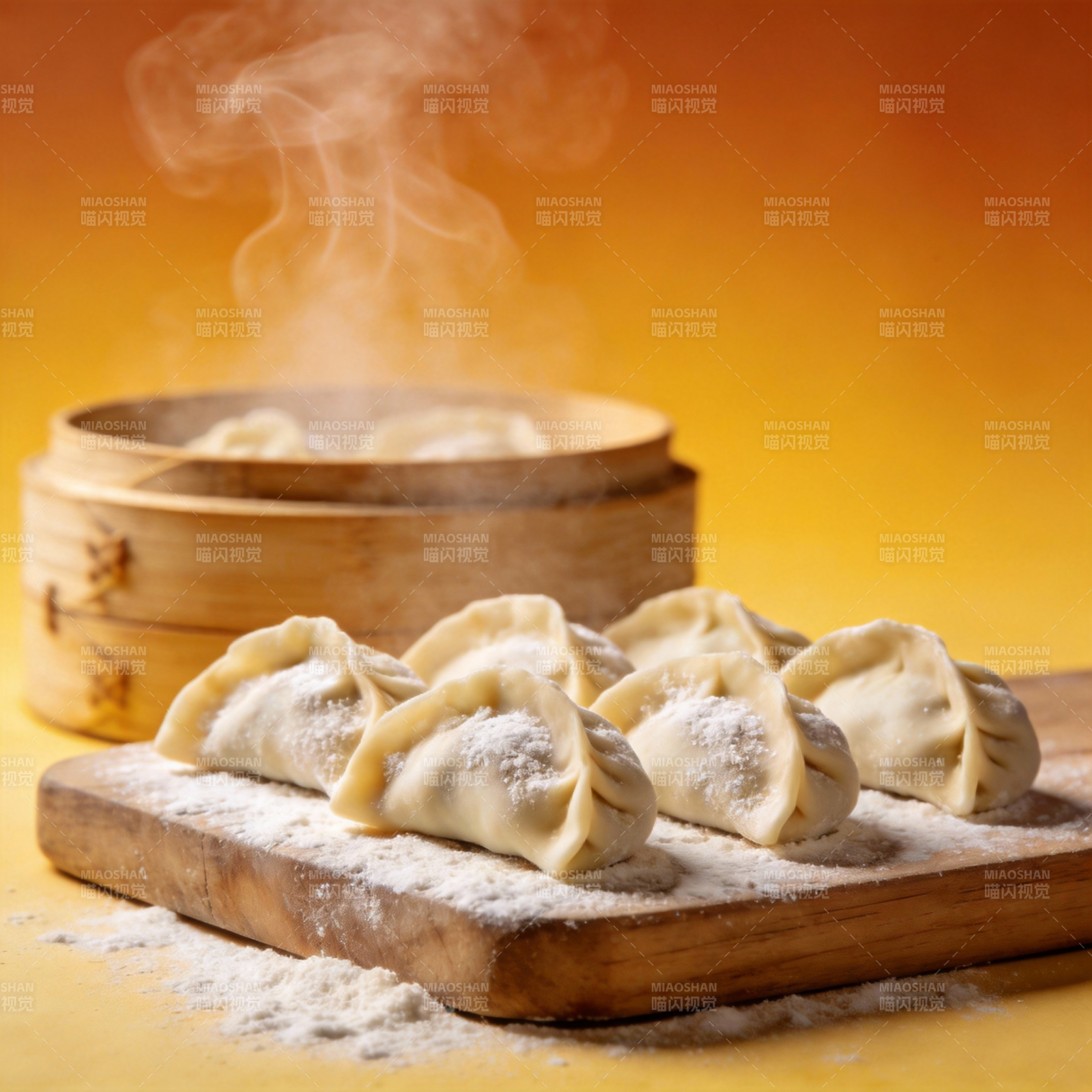 热腾腾的饺子图片