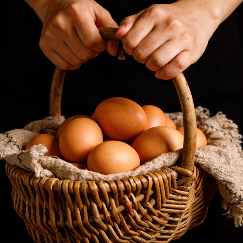 篮中鸡蛋图片