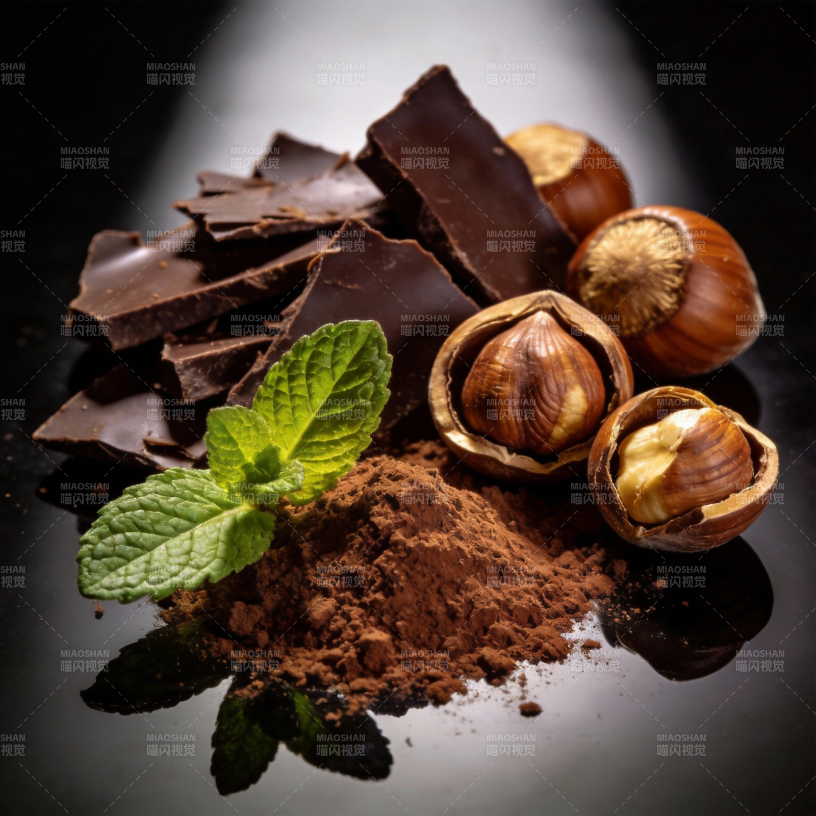 巧克力与坚果香料图片