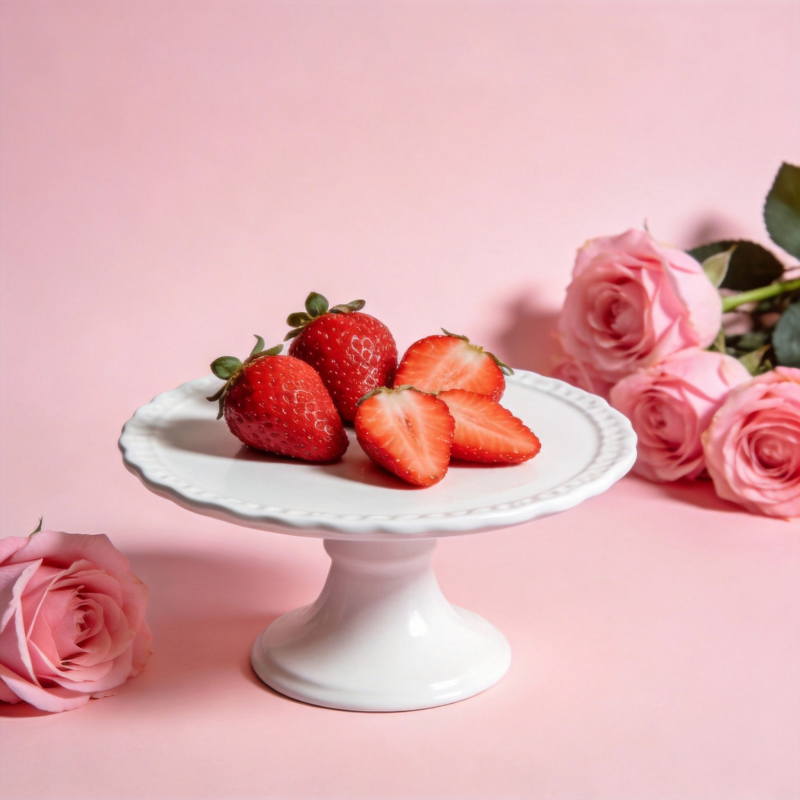 草莓与玫瑰的浪漫图片