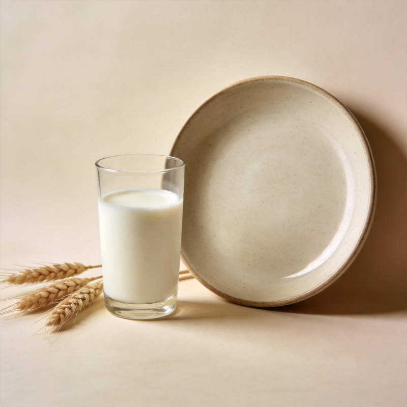 牛奶与麦穗静物图片