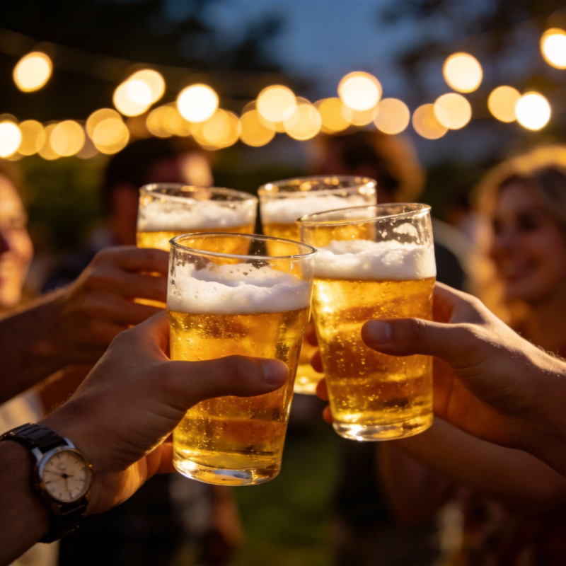 举杯共庆美好时光图片