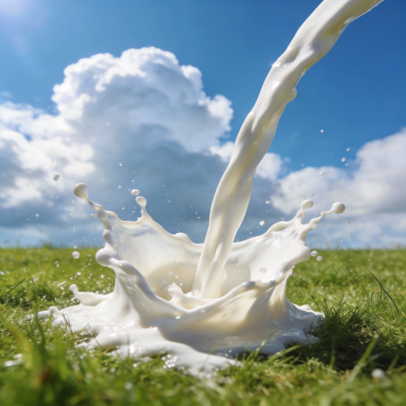 牛奶飞溅草地图片
