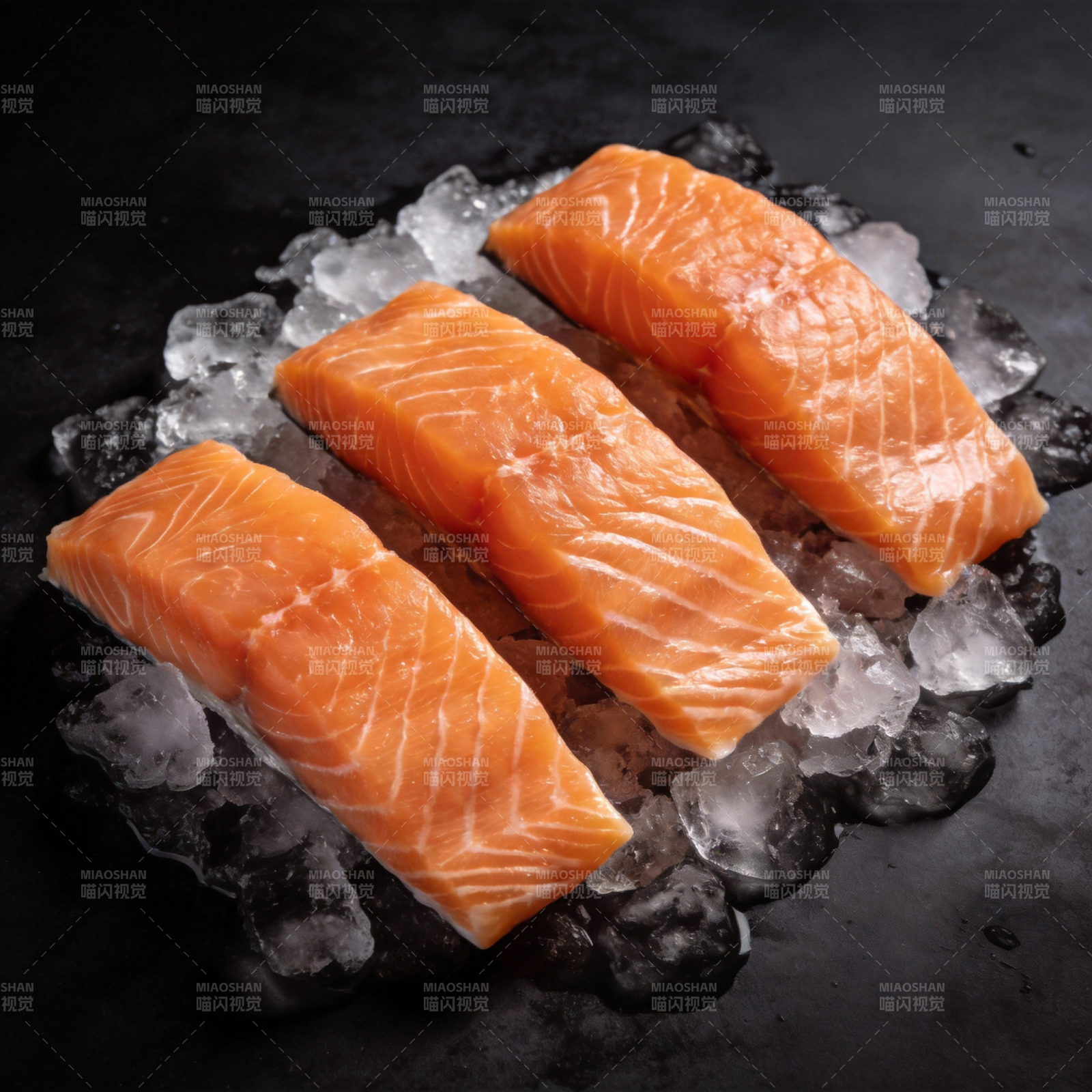 三文鱼刺身冰镇图片