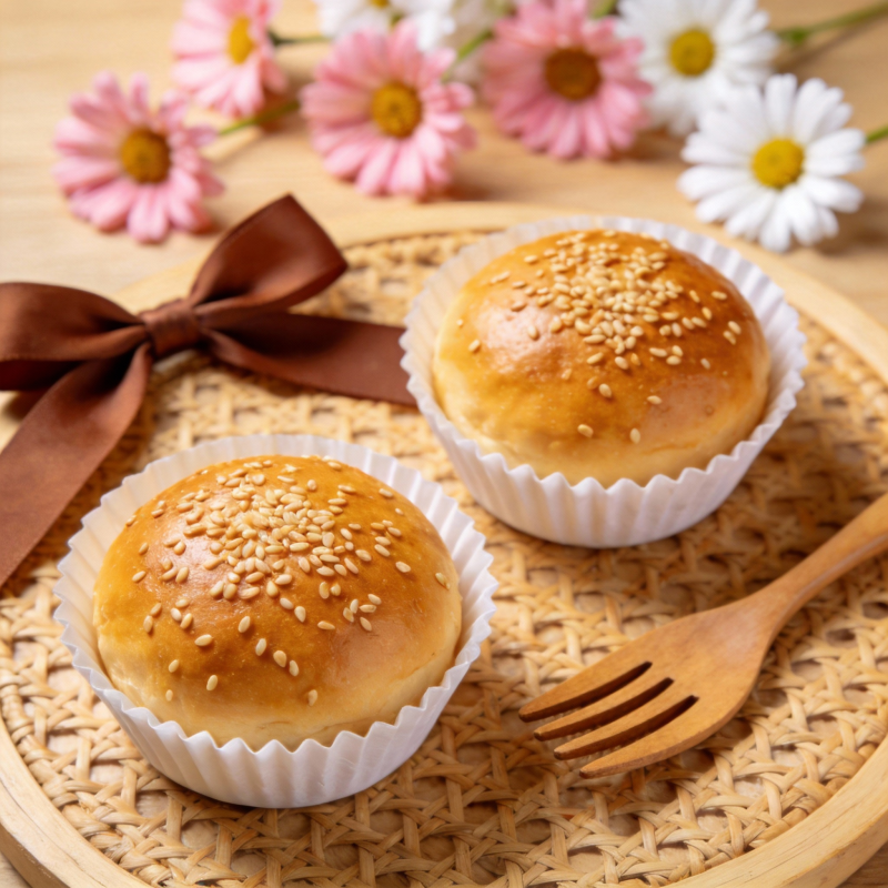 芝麻小面包图片