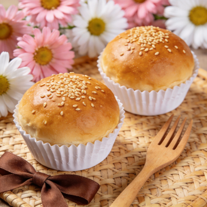 芝麻小面包图片