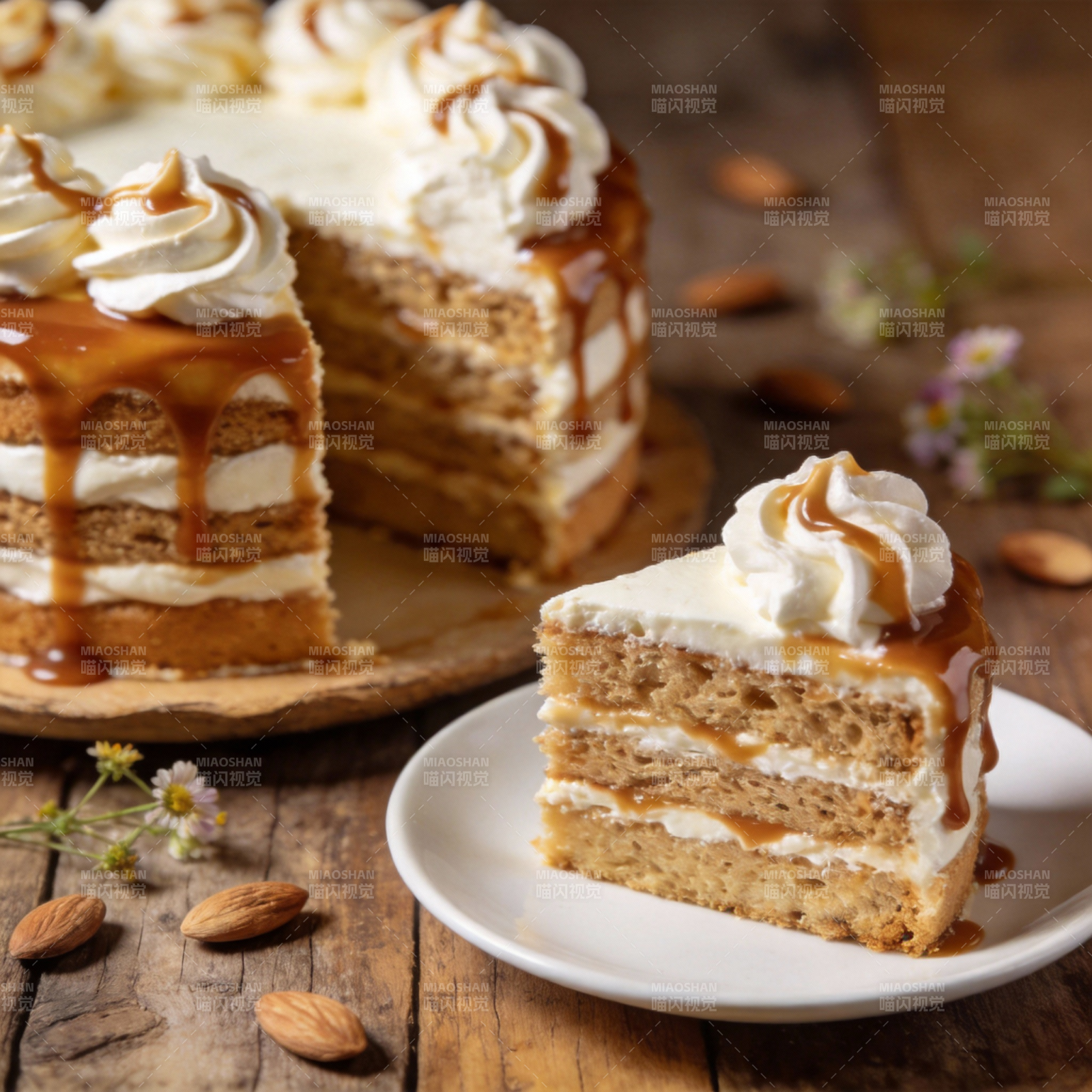 焦糖奶油蛋糕图片