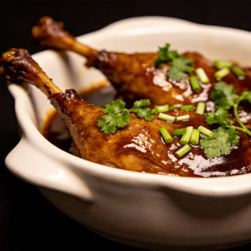 酱鸭腿配香菜图片