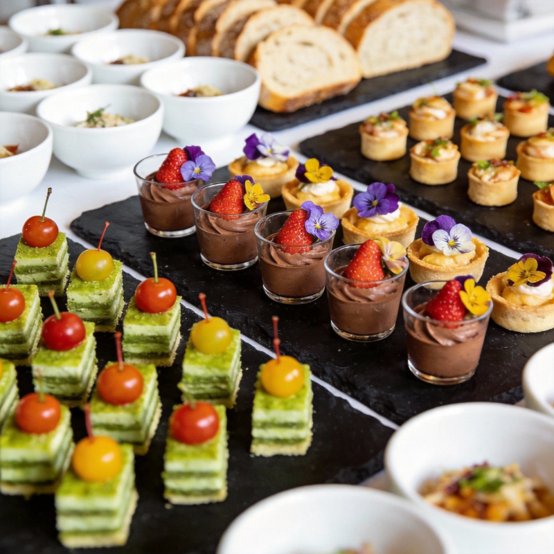 精致甜品盛宴图片