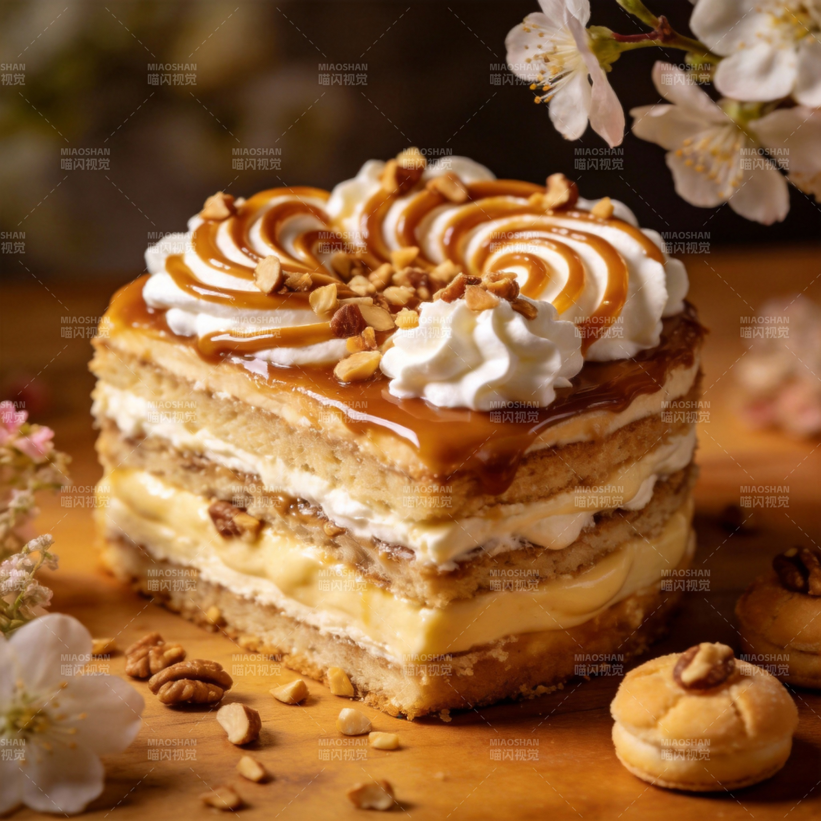焦糖奶油蛋糕图片