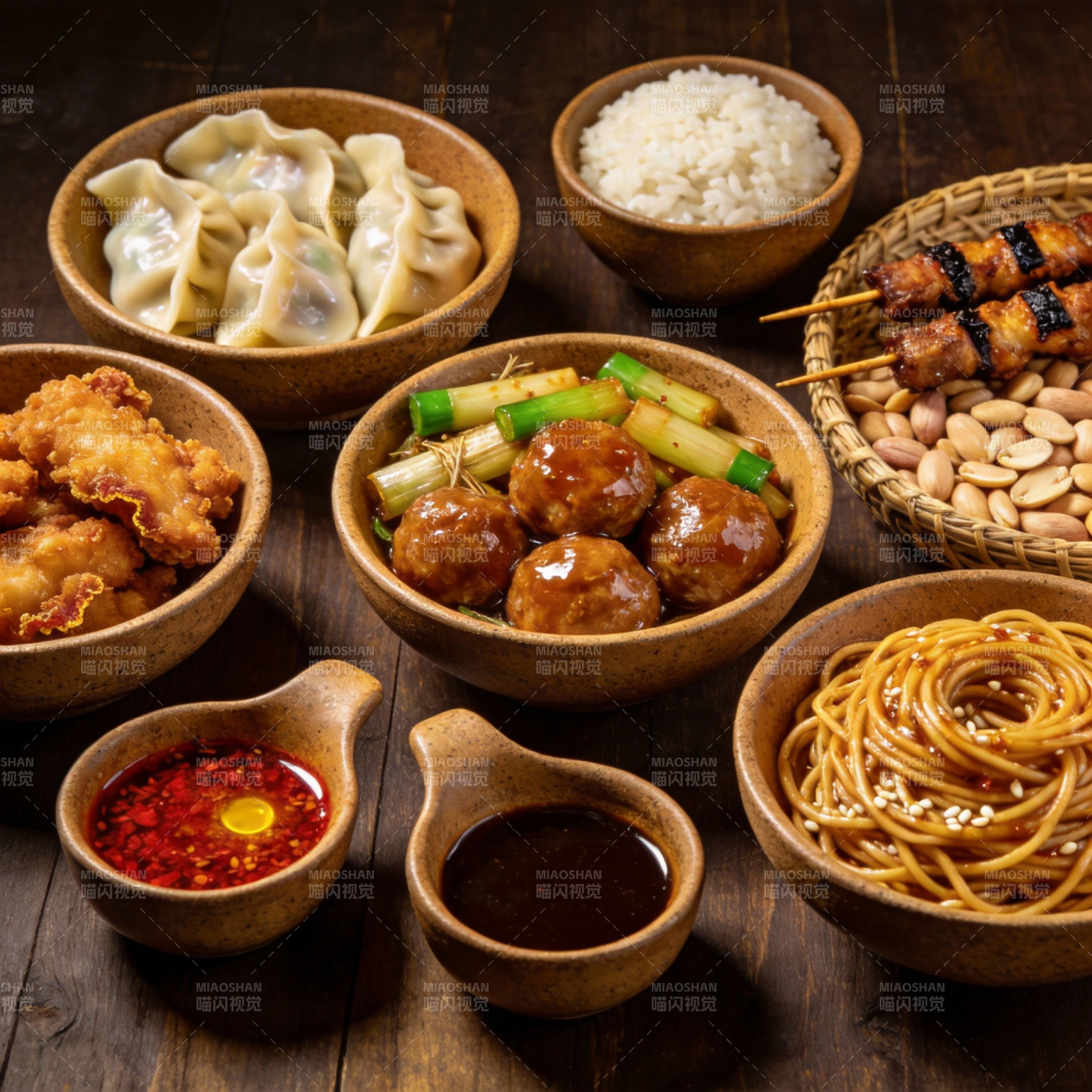 美味中式小吃拼盘图片