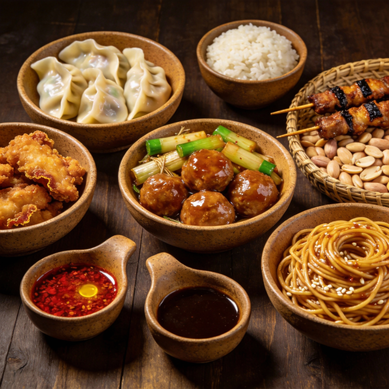 美味中式小吃拼盘图片