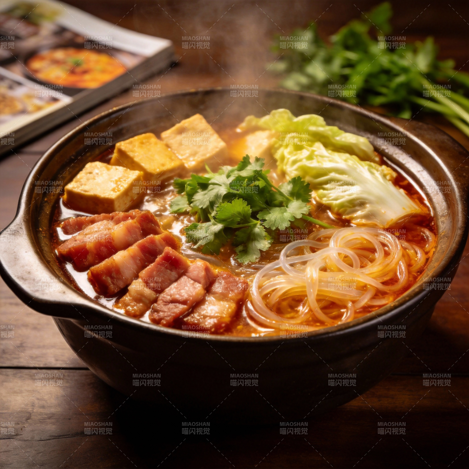 热气腾腾的火锅图片