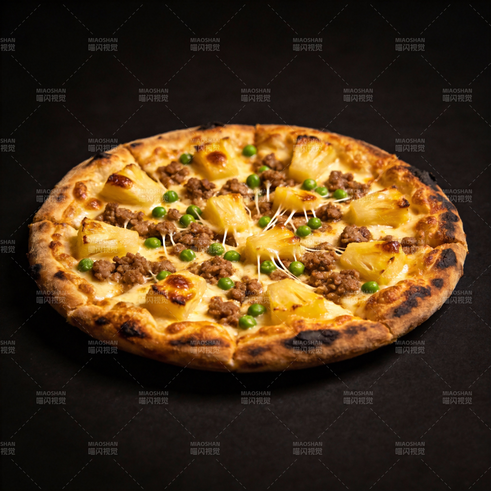 菠萝牛肉披萨图片