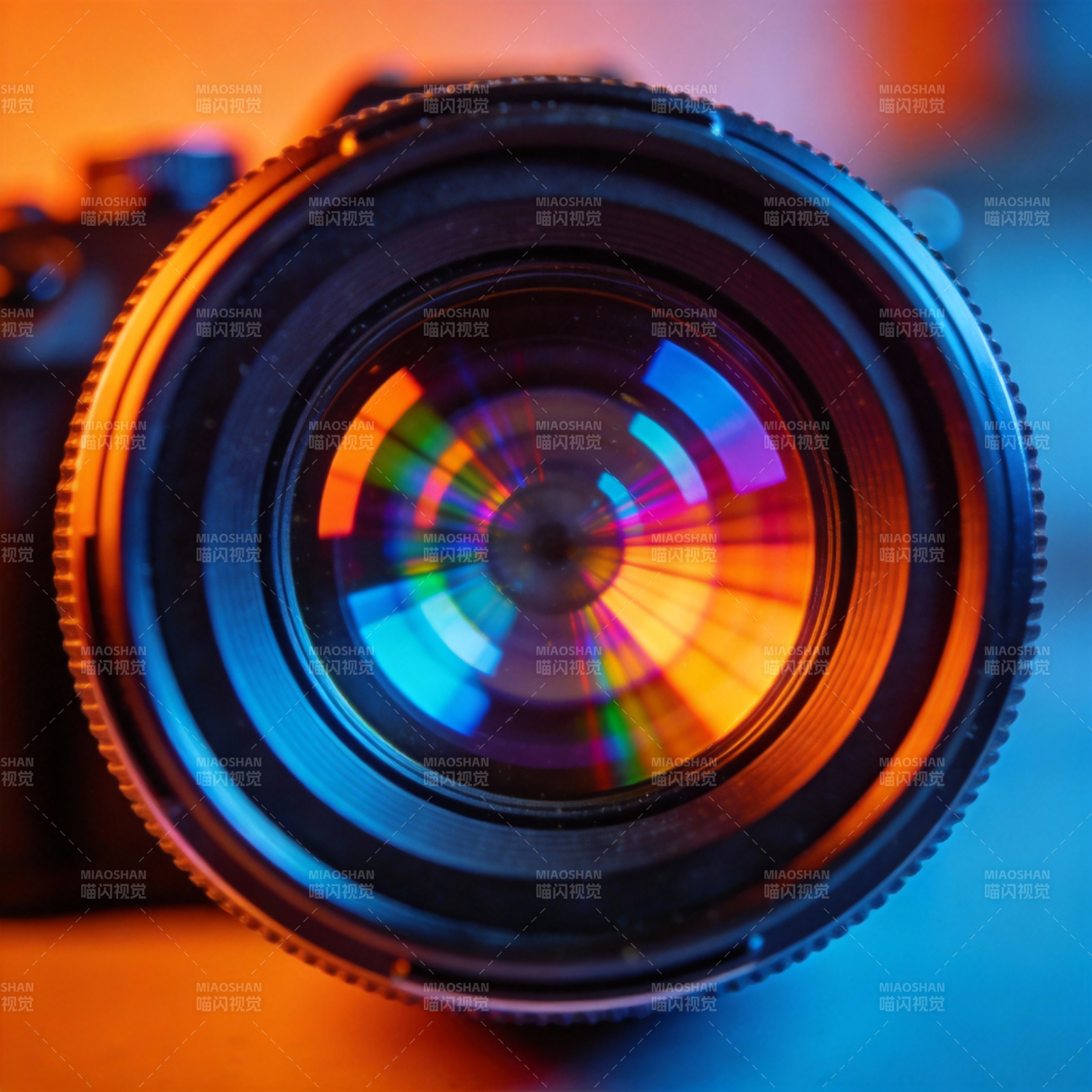 镜头彩虹光效图片