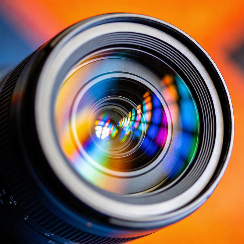 镜头彩虹光晕图片