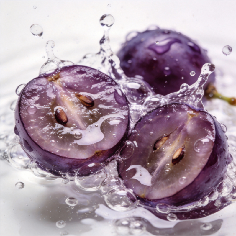 紫葡萄水花四溅图片
