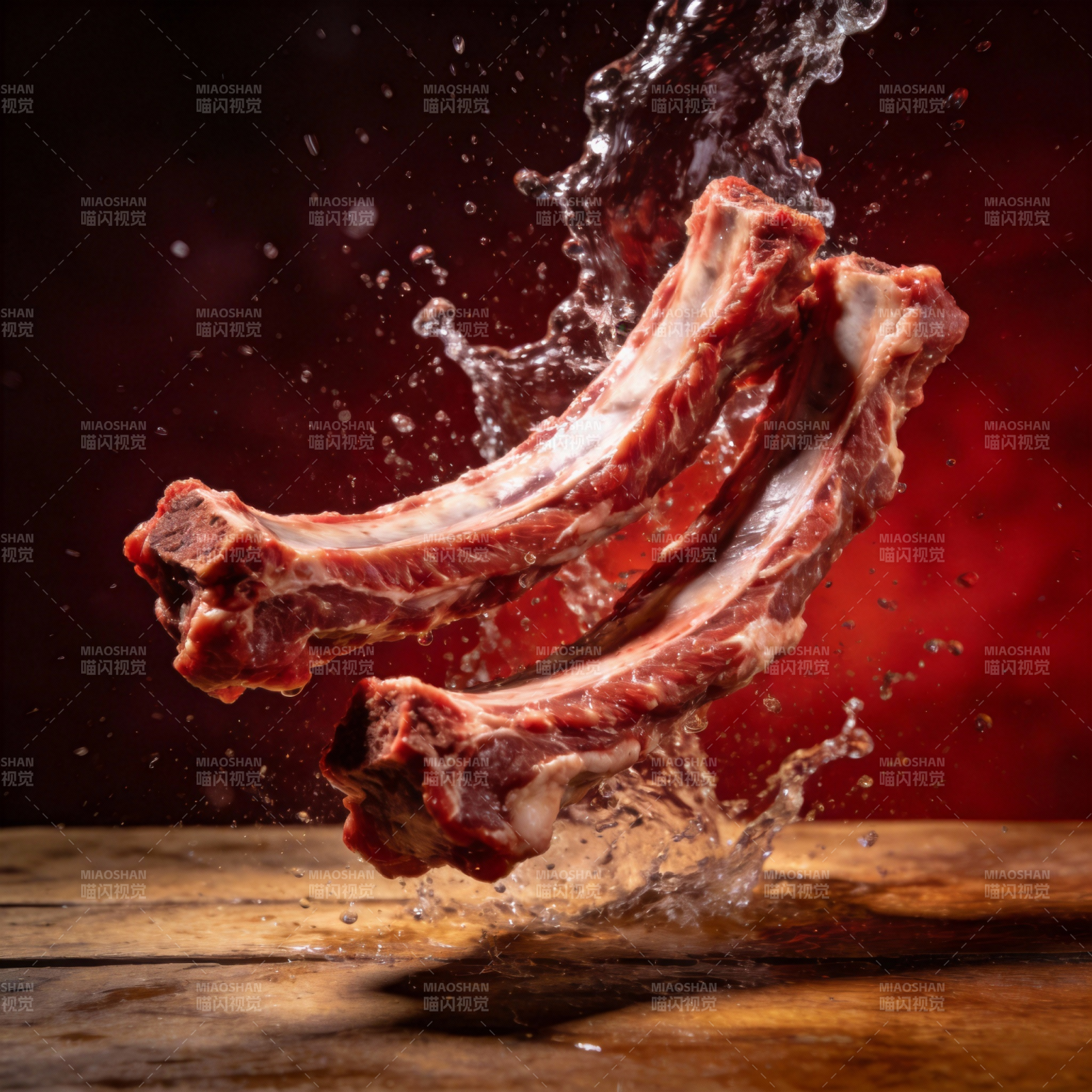 飞溅的排骨图片