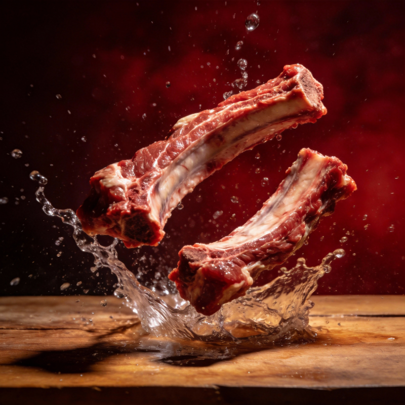 飞溅的牛肋骨图片