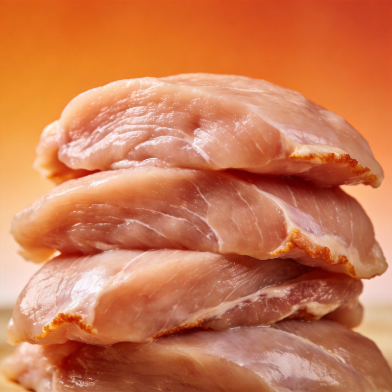 新鲜鸡胸肉堆叠图片
