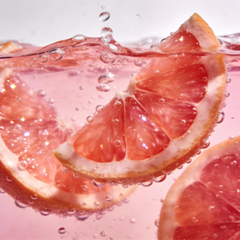 葡萄柚水滴瞬间图片