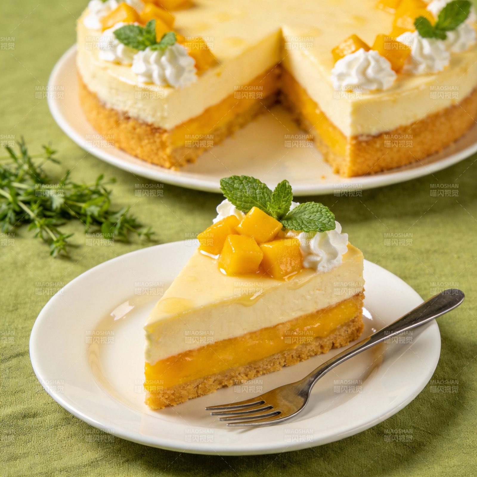 芒果芝士蛋糕图片