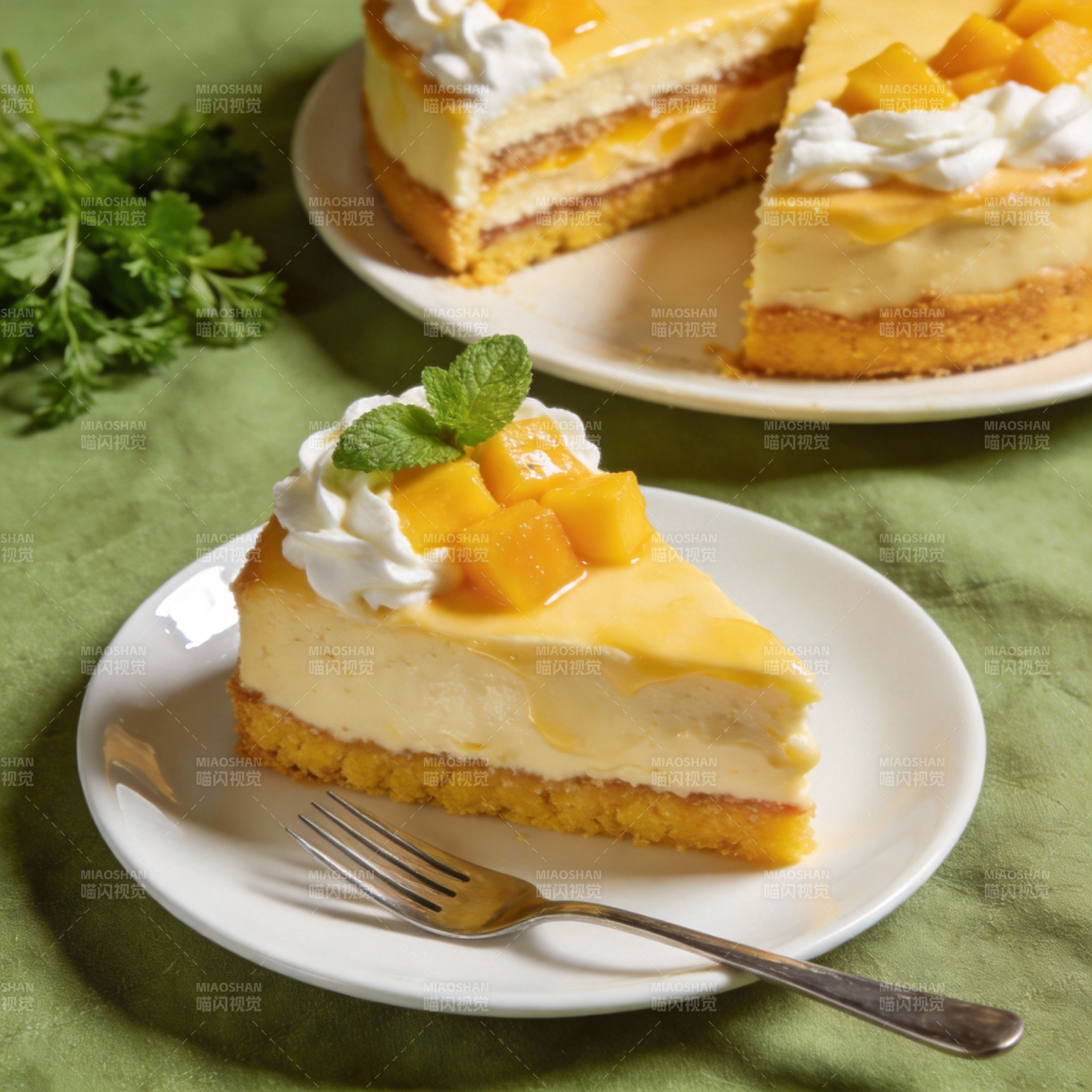 芒果芝士蛋糕图片