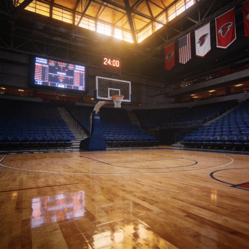 空旷的篮球馆图片