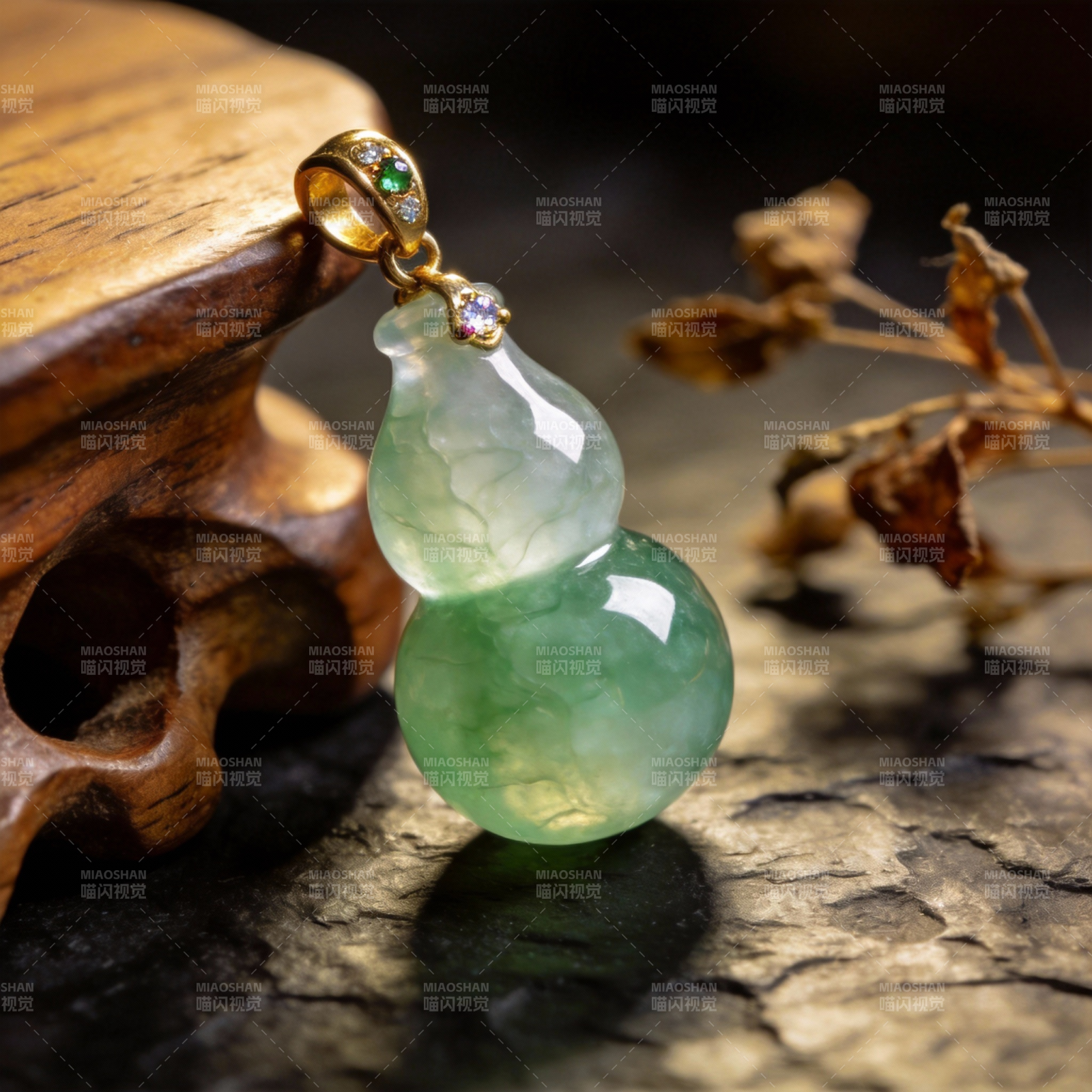 翠玉葫芦吊坠图片