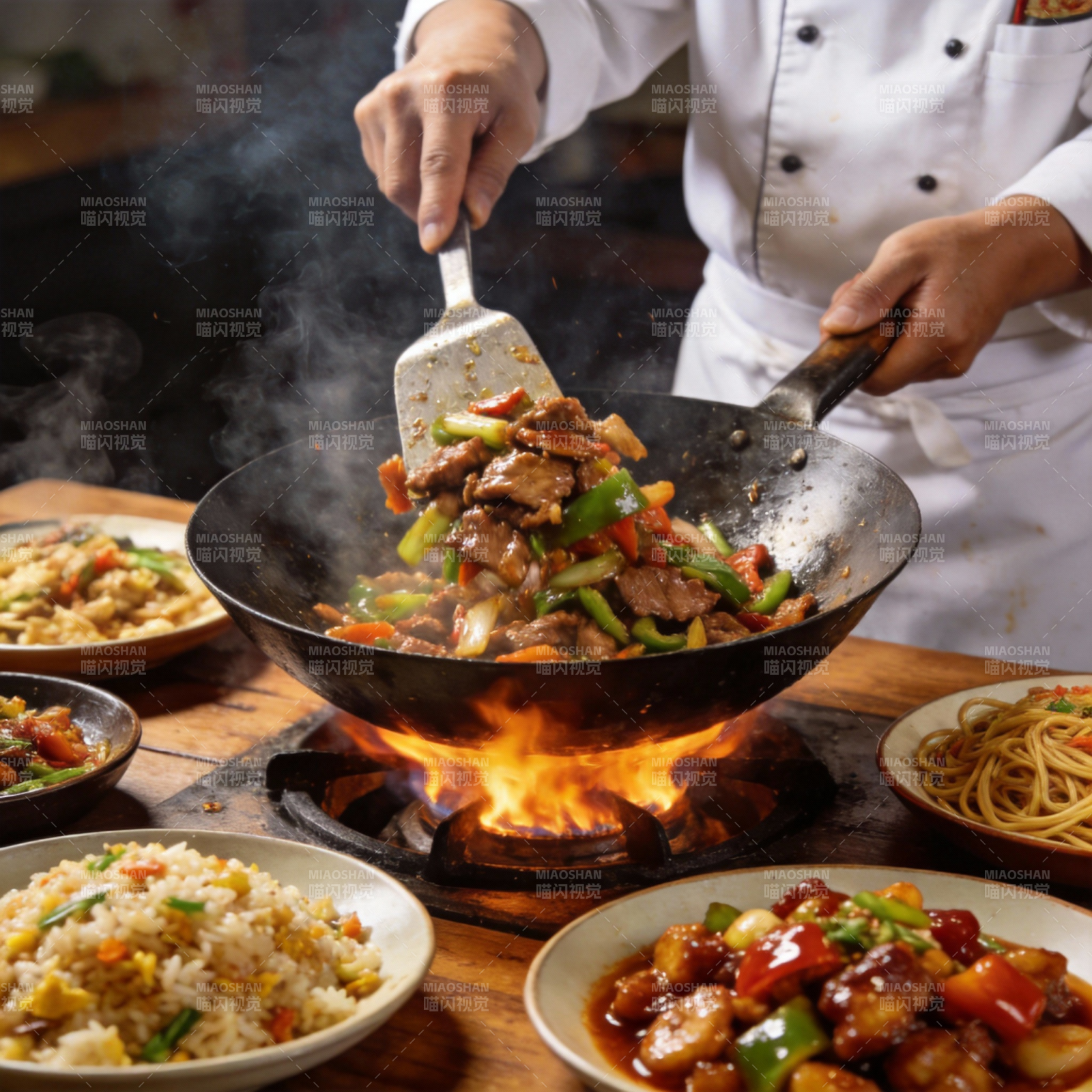 铁板炒菜 香气四溢图片