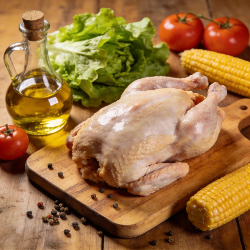 新鲜食材烹饪鸡图片