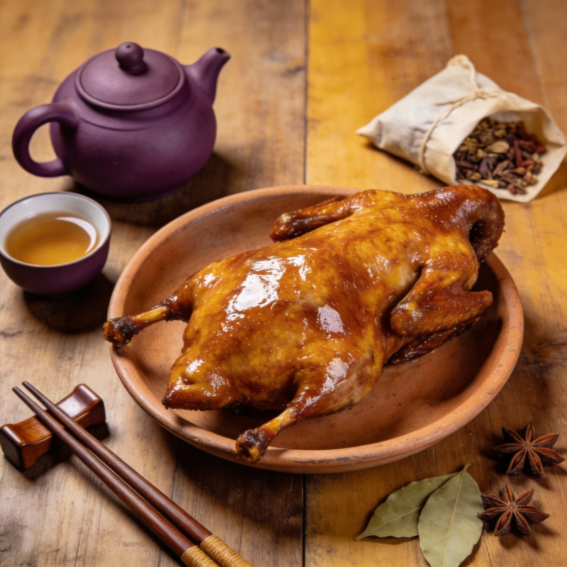 烤鸭配茶香图片