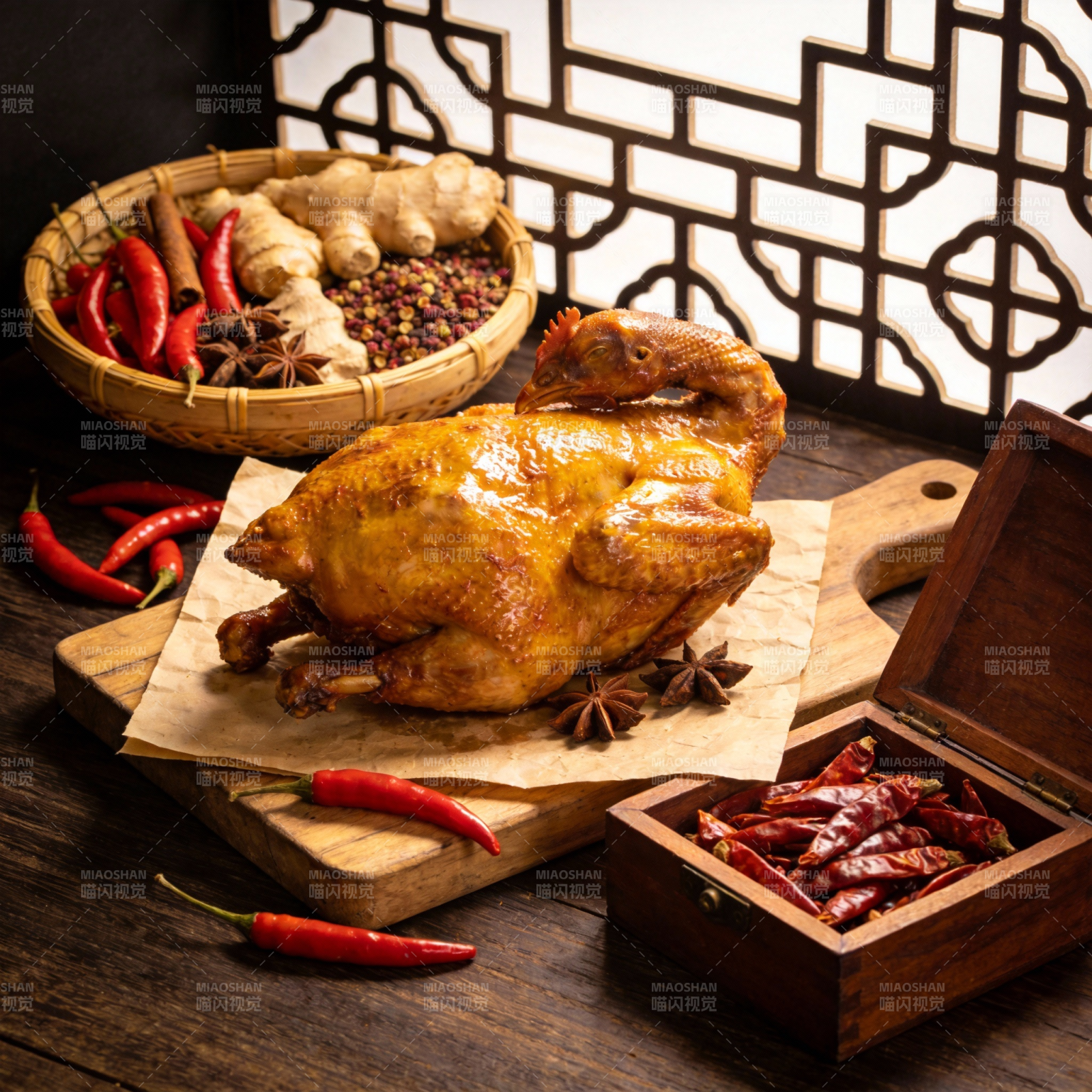 香辣烤鸡 美味诱人图片