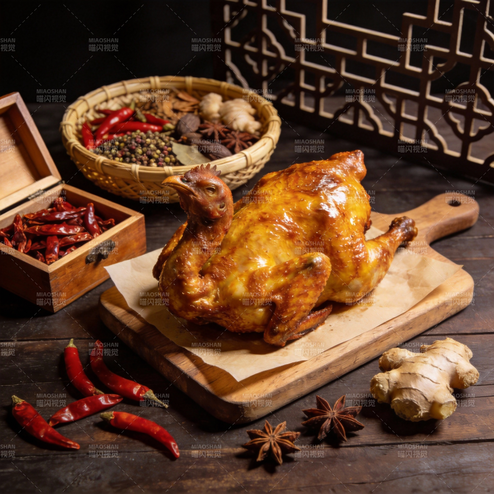 香辣烤鸡 味美诱人图片