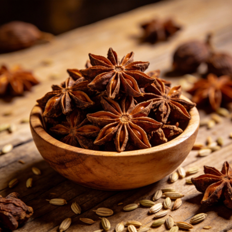 八角香料特写图片