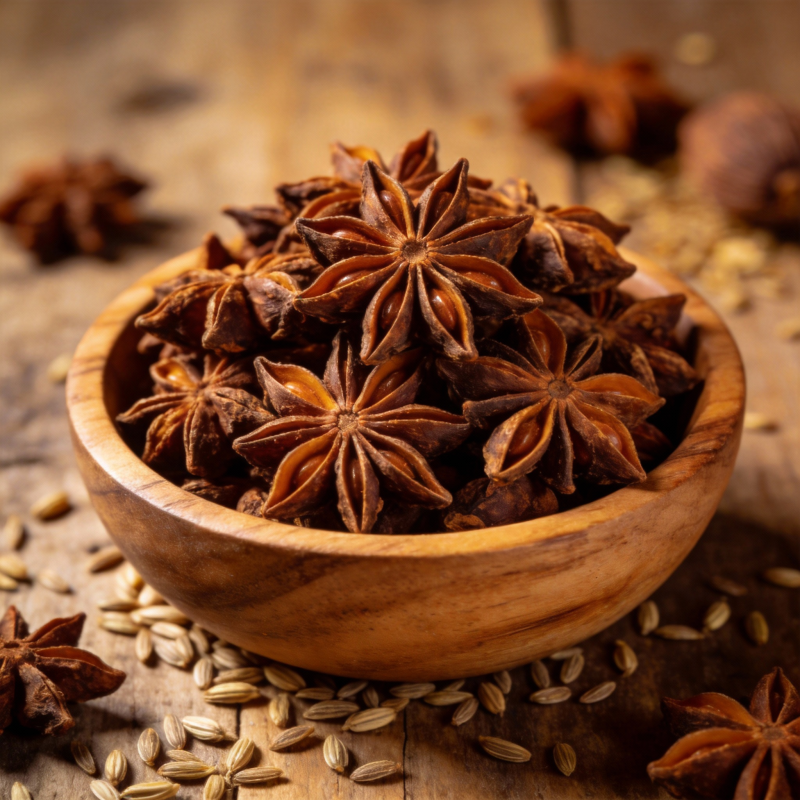 八角香料特写图片
