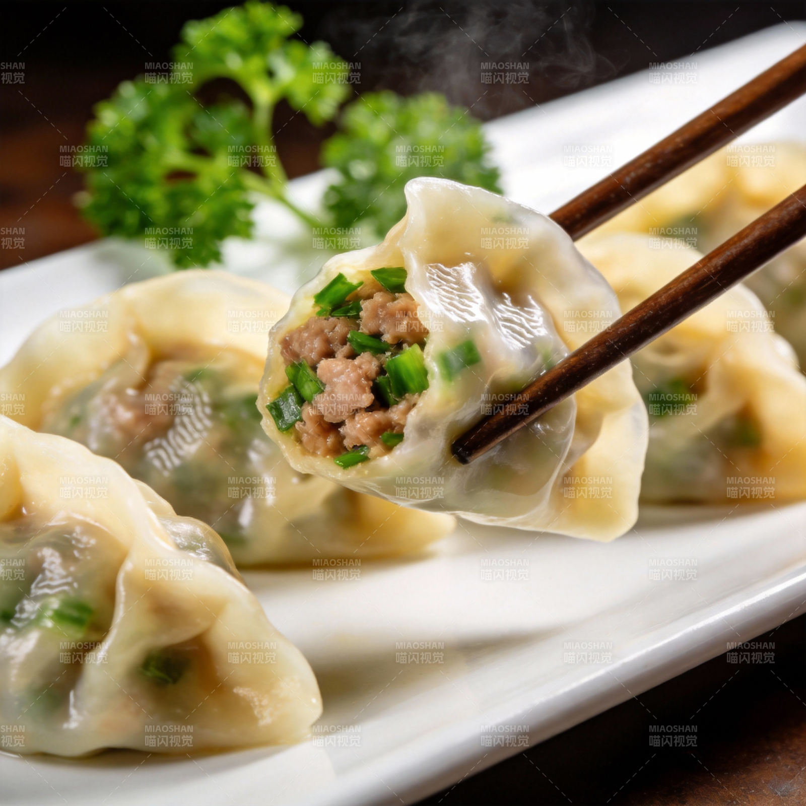 热腾腾的鲜肉饺子图片