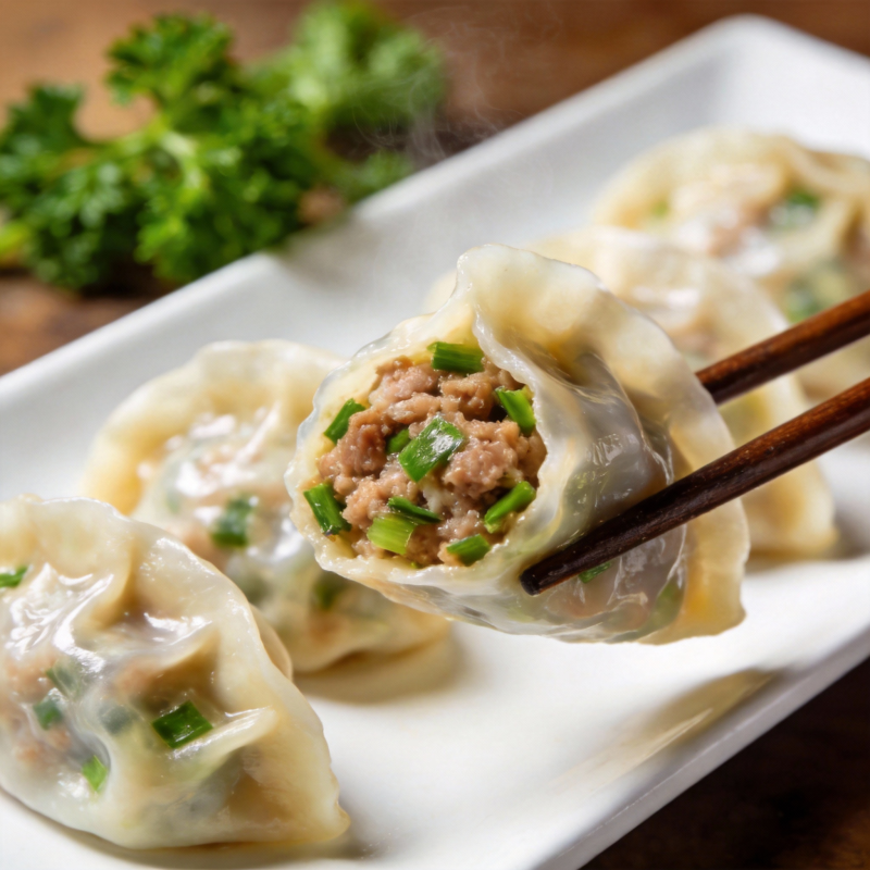 鲜美饺子 热腾腾图片