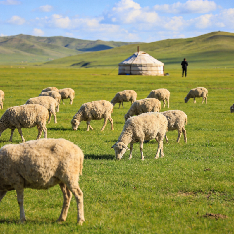 草原牧羊图图片