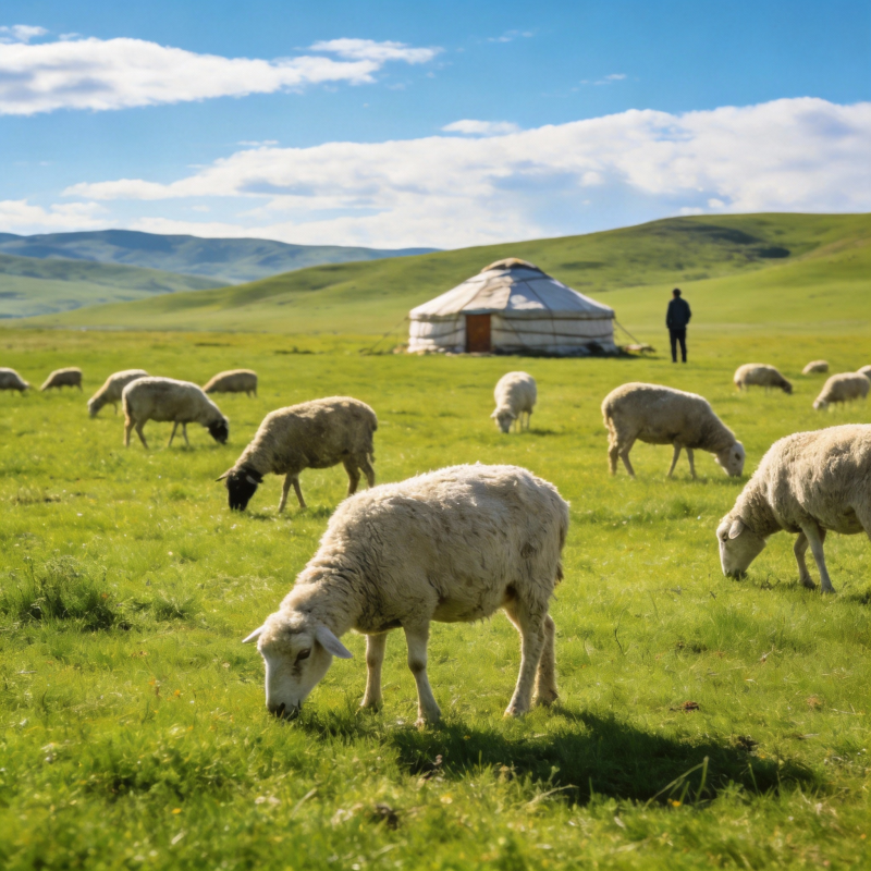 草原牧羊图图片