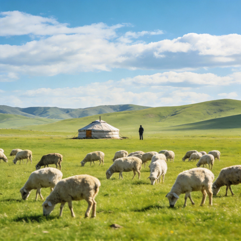 草原牧羊图图片