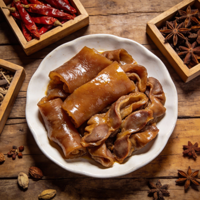 卤味猪皮卷图片