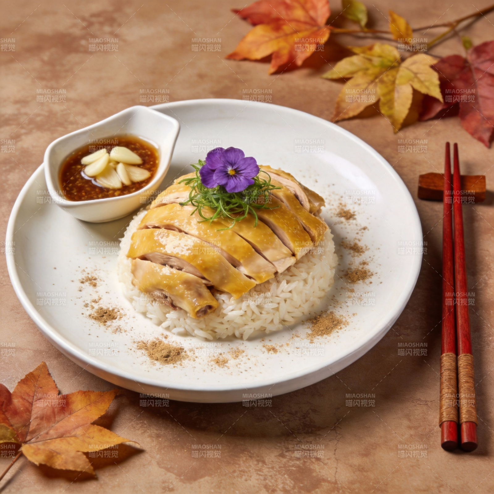 秋日鸡饭图片