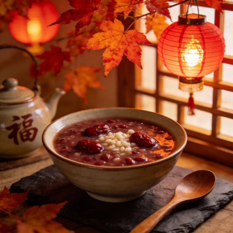 秋日暖粥图片