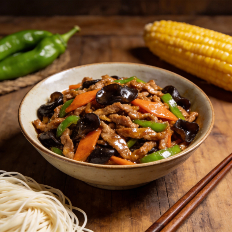 木耳炒肉丝图片