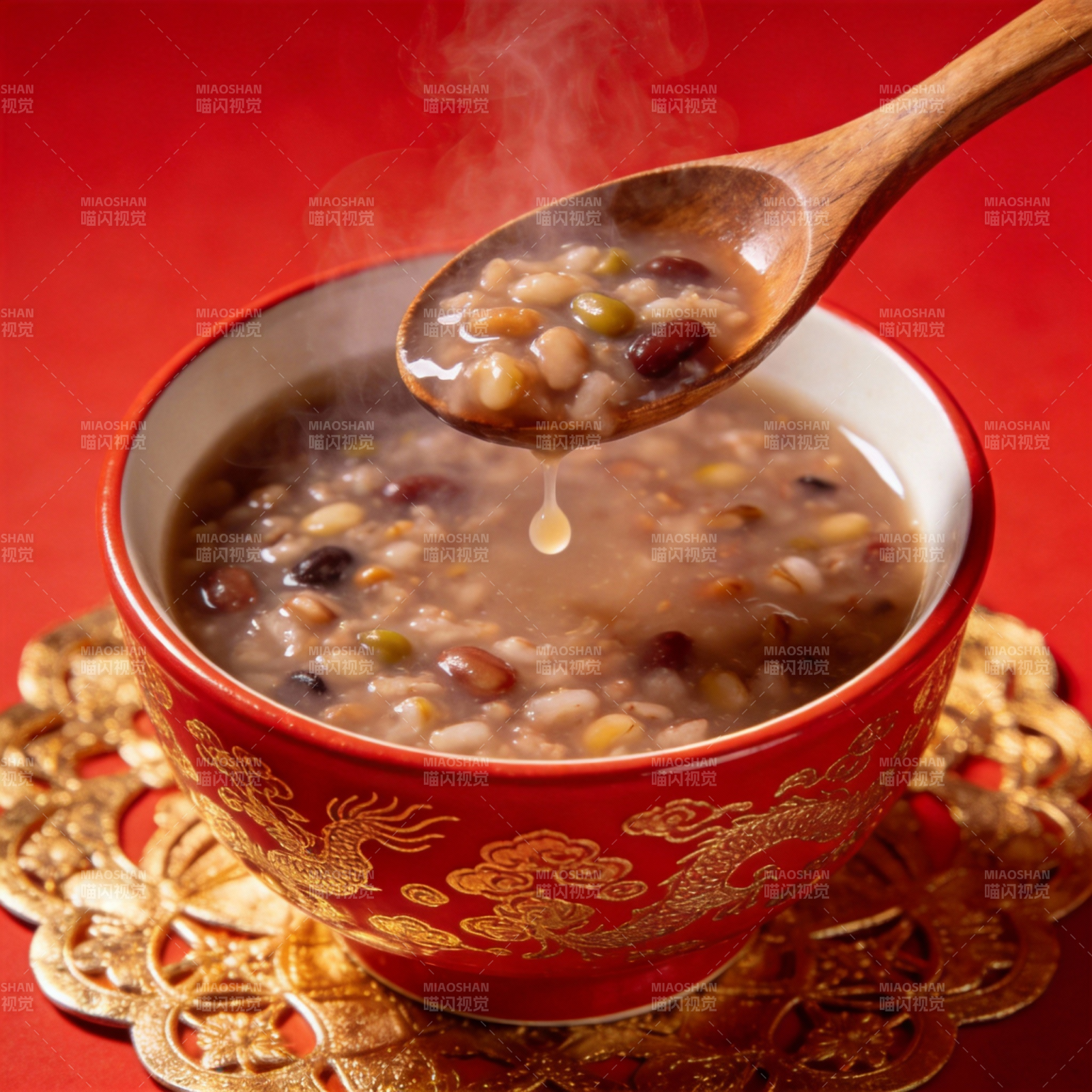 腊八粥热腾腾图片