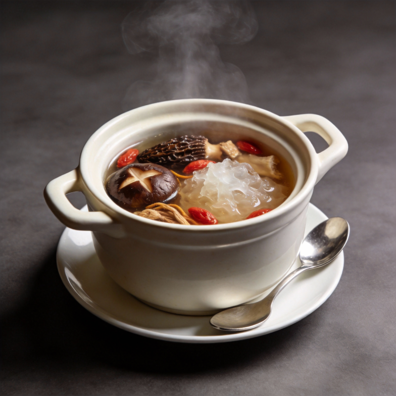 热气腾腾的养生汤图片