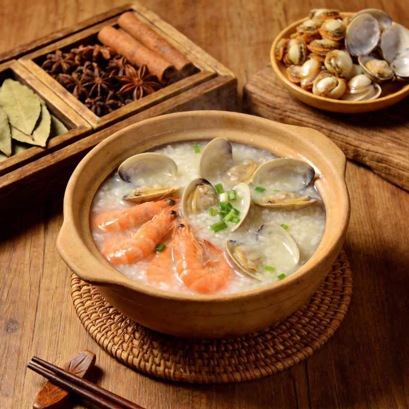 海鲜砂锅粥图片